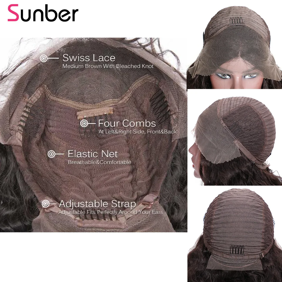Sunber Hair13x4/6 Курчавые Кудрявые человеческие волосы на кружеве парики для черных женщин 150% плотность Remy Re-Pulcked бразильские кружевные передние парики