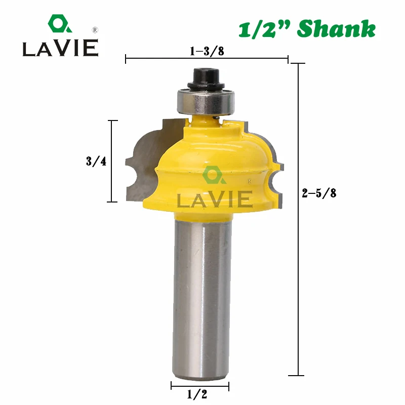 LAVIE 1 шт. 1/2 "хвостовик бисера литья кант фреза Концевая линия кабинет измельчители для дерева биты Деревообработка Инструмент MC03019