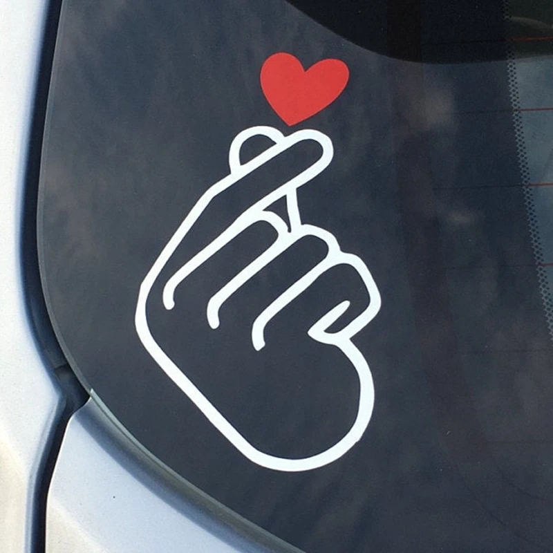 finger heart vinyl car decals