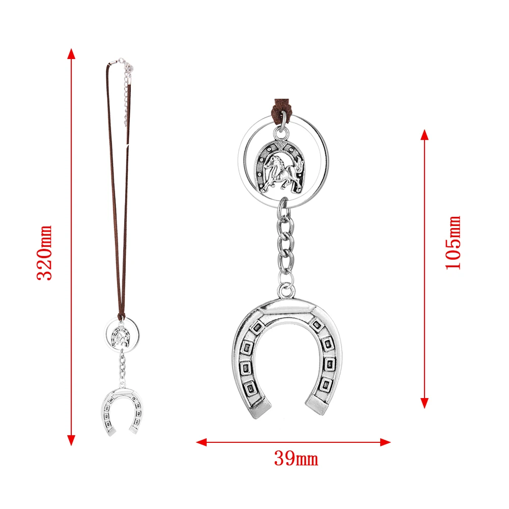 Подвеска в автомобиль, украшение в виде зеркала заднего вида, подвесная лошадиная подкова, железные русские украшения для дома, талисманы, аксессуары для автомобильного декора