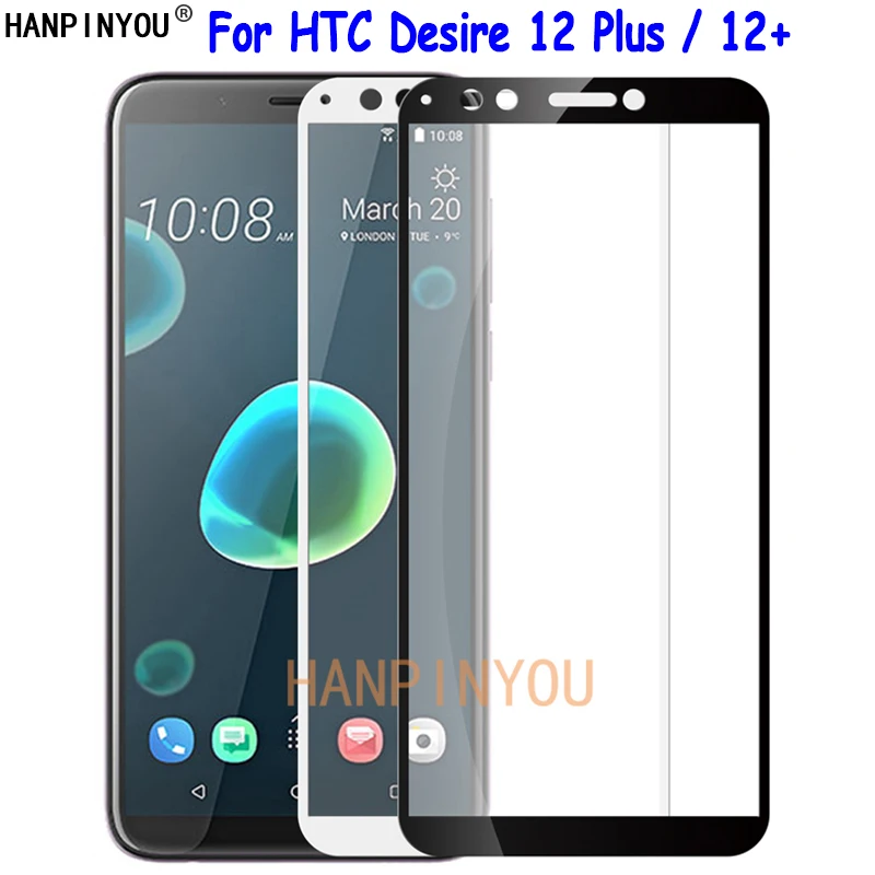 Для HTC Desire 12 Plus 12plus 6 0 &quotПолное покрытие закаленное стекло Защита экрана Ультра