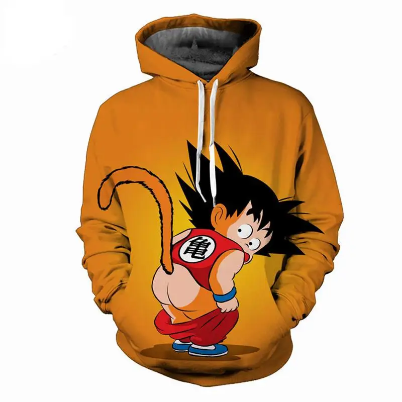 

Anime Yellow Hoodies 2018 Spring Harajuku Dragon Ball Z Printed 3d Sweatshirt Hoodie Men Casual O-neck Sweats Jacket Unisex
