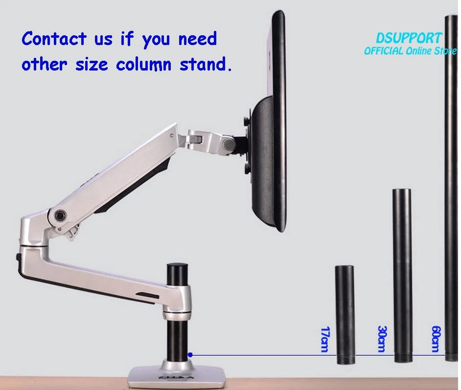 Алюминиевый сплав полный движения свободный подъем Ультра Длинный рычаг 10-30 дюймов светодиодный ЖК-монитор держатель удлинитель руки кронштейн для монитора
