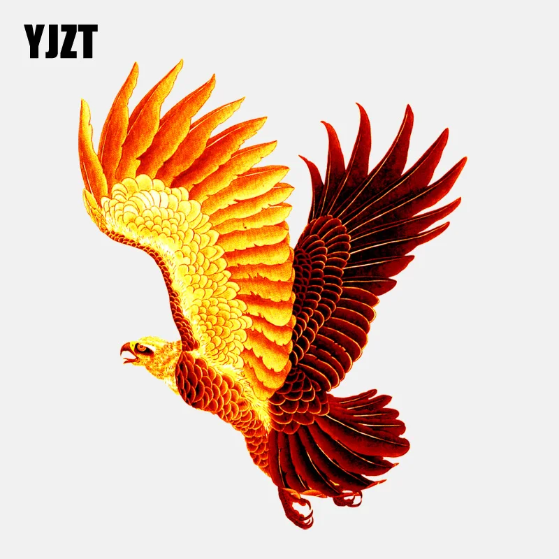YJZT 14CM*17CM Fashion Wingswing Fire Red Eagle PVC Car Sticker 11-01183 | Автомобили и мотоциклы