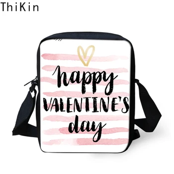 

THIKIN Crossbody Bags for Women Happy Lovely Valentines Day Printing Messenger Teen Girls Causal Shoulder Bag Bolsas Feminina