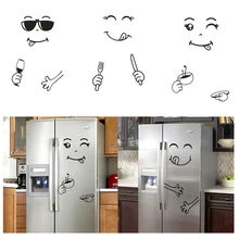 Pegatina bonita para nevera, cara deliciosa, pegatinas de pared del refrigerador para cocina, pegatinas de pared para refrigerador con caritas sonrientes, decoración del hogar