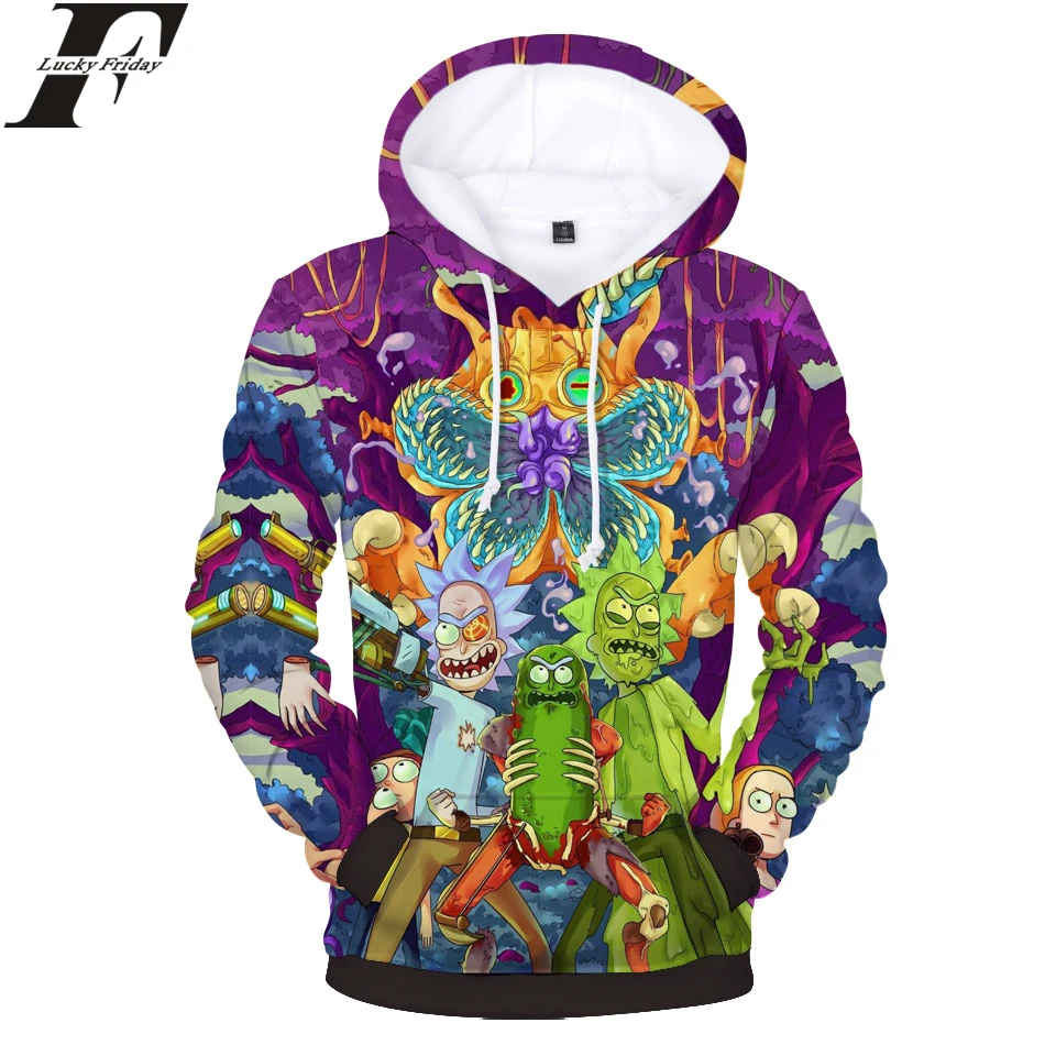 

LUCKYFRIDAYF Rick And Morty Hoodies 3D Print Women/Men Sweatshirts Anime Style Men/Women Hoodies Sweatshirt Casual Clothes 4XL