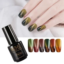 MIZHSE 熱色変更キャッツアイジェルポリッシュソークオフデカール爪マニキュアアート持続 UV ジェルネイル 3D 磁気(China)