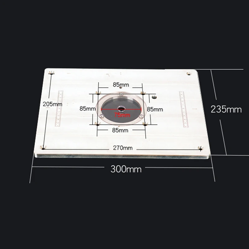 85x85 мм фрезерный станок вставная пластина для гравировального станка с ЧПУ обрезной станок алюминиевый фрезерный стол вставная пластина DIY Деревообрабатывающие инструменты