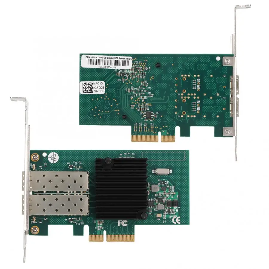 SE-LGI350A-2FB процессор Gigabit PCI-E X4 двухпортовый сетевой адаптер Ethernet 10/100/1000 Мбит/с