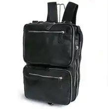 Nesitu Black 100% Guarantee Real Genuine Leather Women Men’s Backpacks Cowhide Men Travel Bags Portfolio #M7041