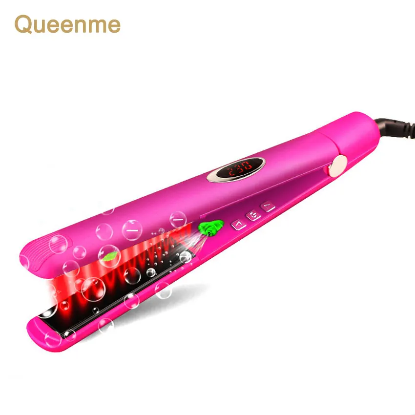 Профессиональный утюжок для выпрямления волос Queenme инфракрасный с ионной