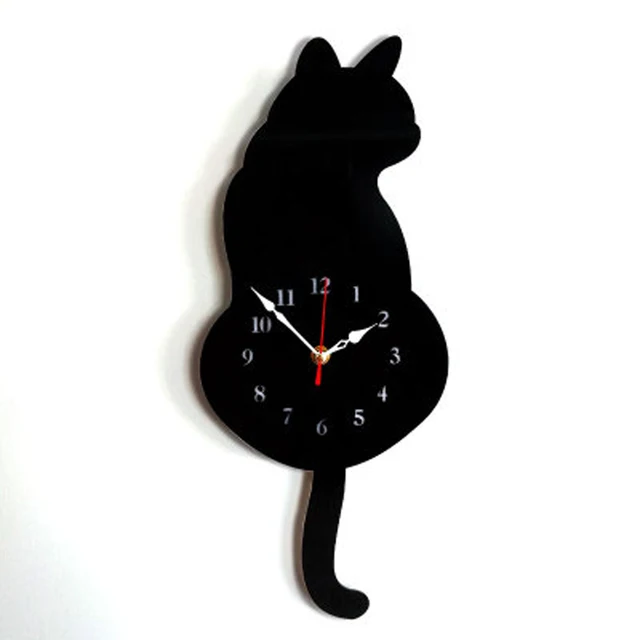 Buy Creative Cute Cat Wall Clock Modern Design with