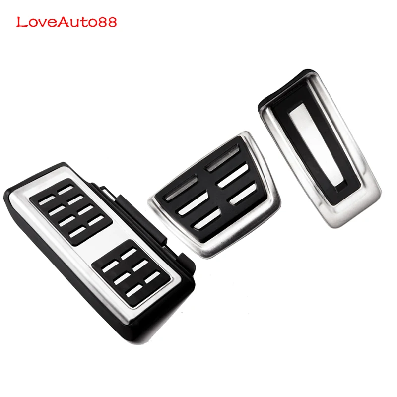 

3pc Car styling Sport Fuel Brake Dead Pedal Rest pedal Foot Fuel Brake Clutch AT pedals Cover For VW golf 7 Car Accessories