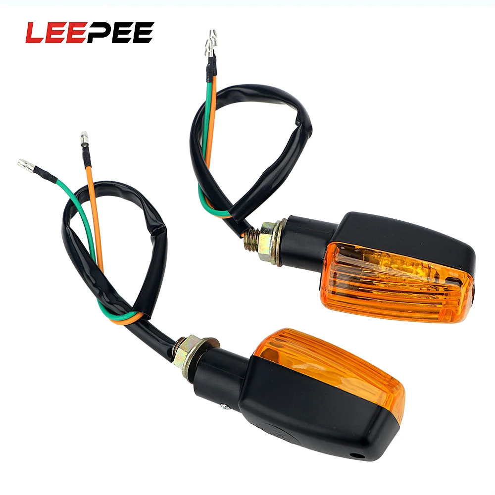 

LEEPEE 1 Pair Motorcycle Flasher LED Turn Signal Lamp Universal DC 12V Motorbike Indicator Light Amber Blinker Bulb