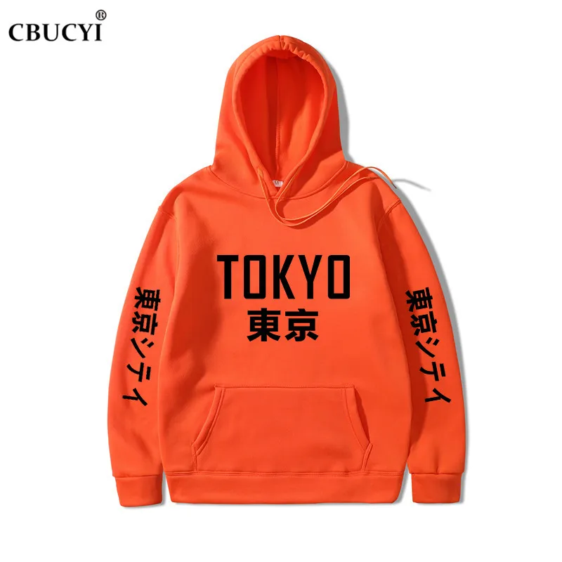 2019 New Arrival Japan Harajuku Hoodies Tokyo City Printing Pullover Sweatshirt Hip Hop Streetwear