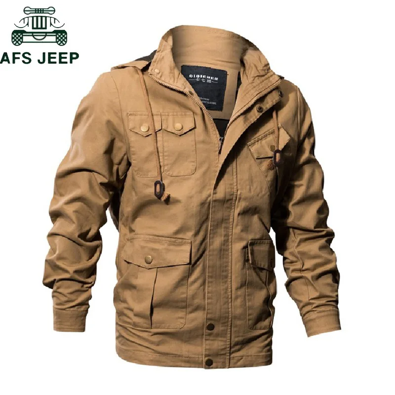 

Autumn Winter Bomber Pilot Jackets Men Plus Size 6XL Army Military Tactical Jackets Male Windbreaker Hooded Coat Flight Overcoat
