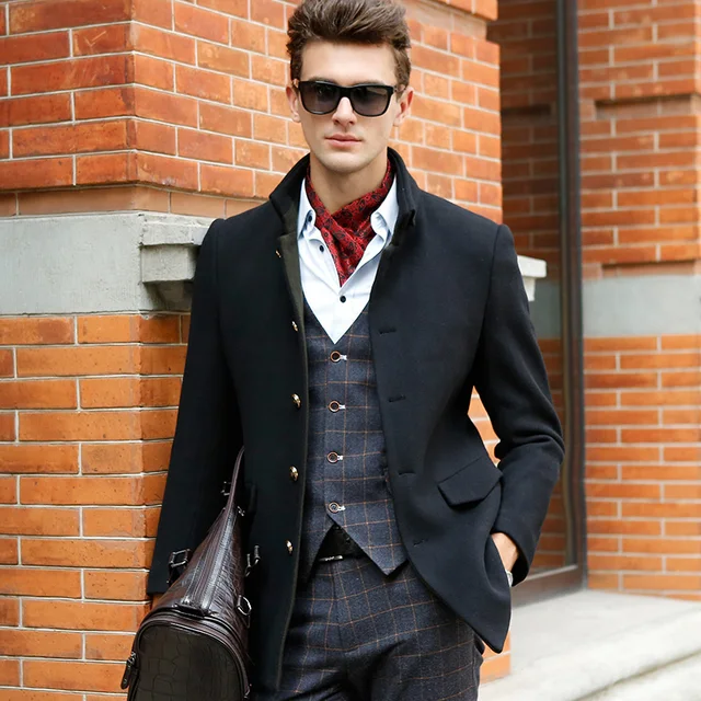 Aliexpress.com : Buy Men Winter Jackets Wool British Style Men Section ...