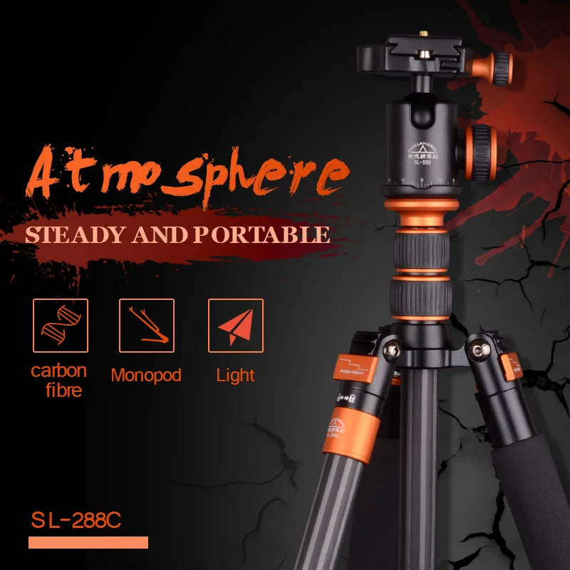 Prix pour SIDELANGBOLI Professionnel SL288C Voyage En Fiber De Carbone Trépied Caméra Monopode avec Joby Stand Pour Canon Nikon DSLR DSLR Prix pour SIDELANGBOLI Professionnel SL288C Voyage En Fiber De Carbone Trépied Caméra Monopode avec Joby Stand Pour Canon Nikon DSLR DSLR