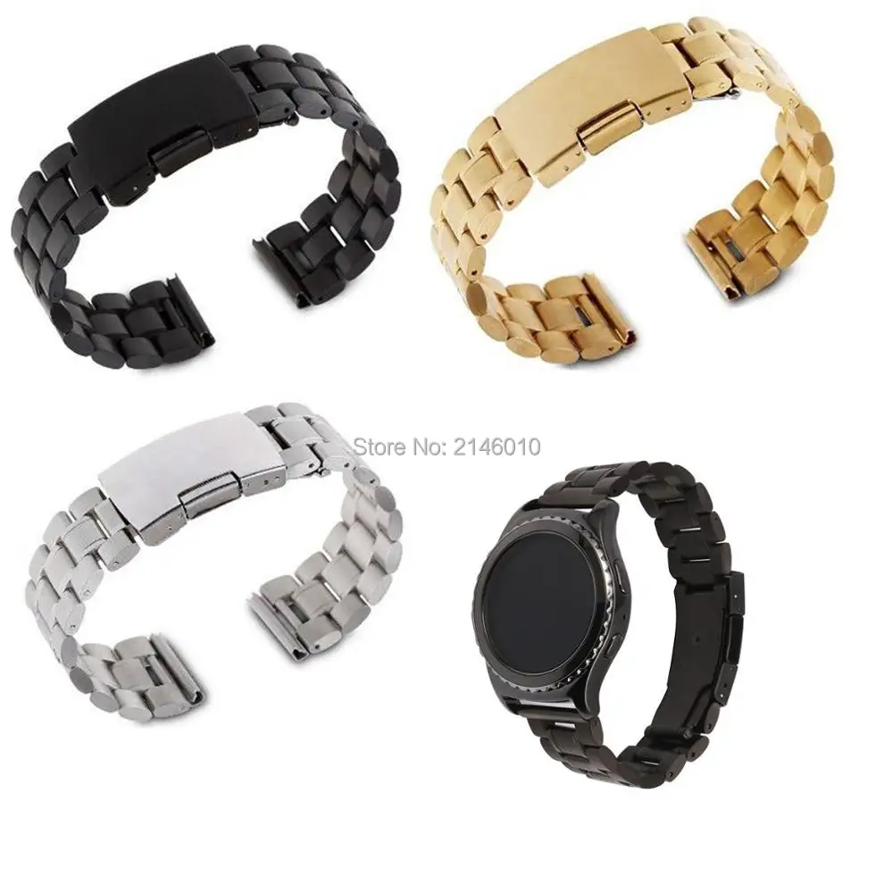 20 мм Новый ремешок для часов из нержавеющей стали Samsung Galaxy Gear S2 Classic SM R732/Gear Sport/Moto 360