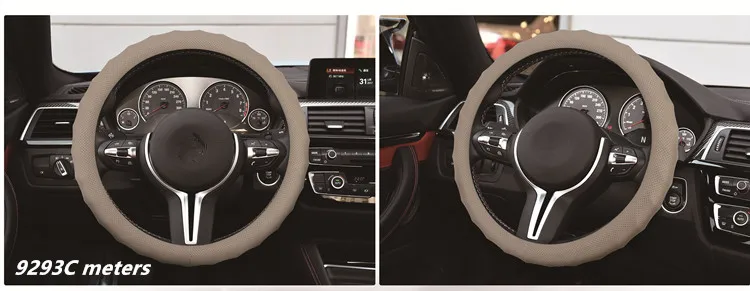 Car accessories Leather Car steering wheel cover All year can use sport Car styling Auto steering wheel Diameter (1)