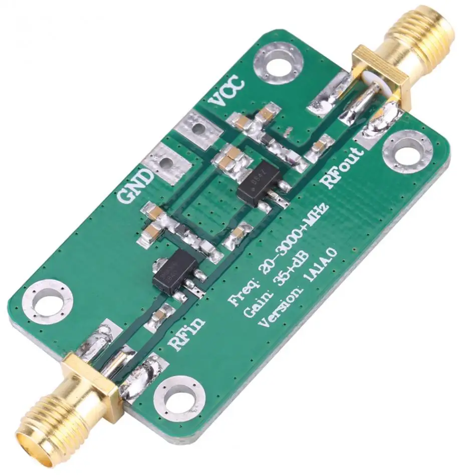 

VBESTLIEF 20-3000MHz Wideband RF Low Noise Amplifier Radio Frequency LNA Gain: 35dB Transmitter RF Power Amplifier
