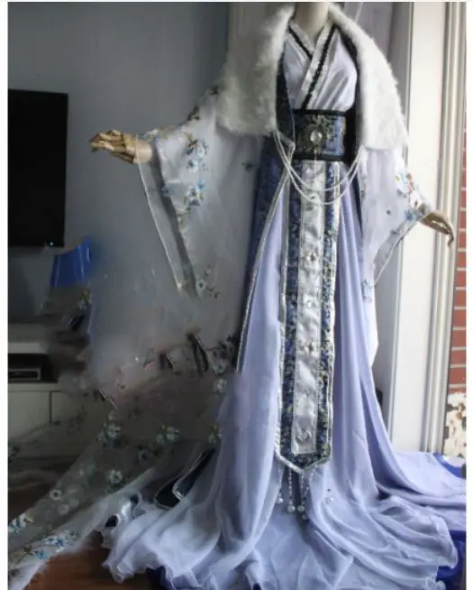 2 вида конструкций Mu Yan шифоновый мужской костюм с длинным хвостом Hanfu