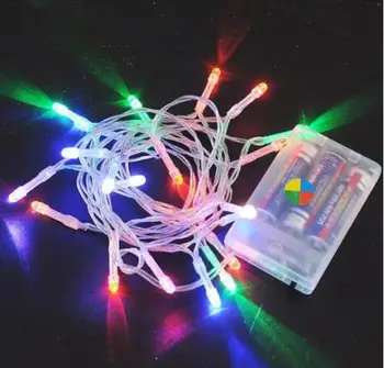 

20pcs/lot 3m 30led BATTERY operated Fairy string lights Christmas/Wedding/Xmas garden garland party table Decor-9 color optional