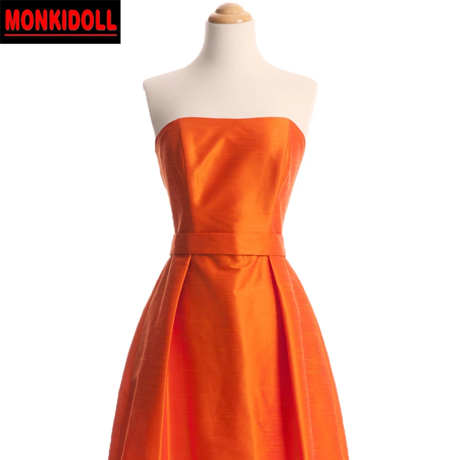 High Low Bridesmaid Dresses in Orange