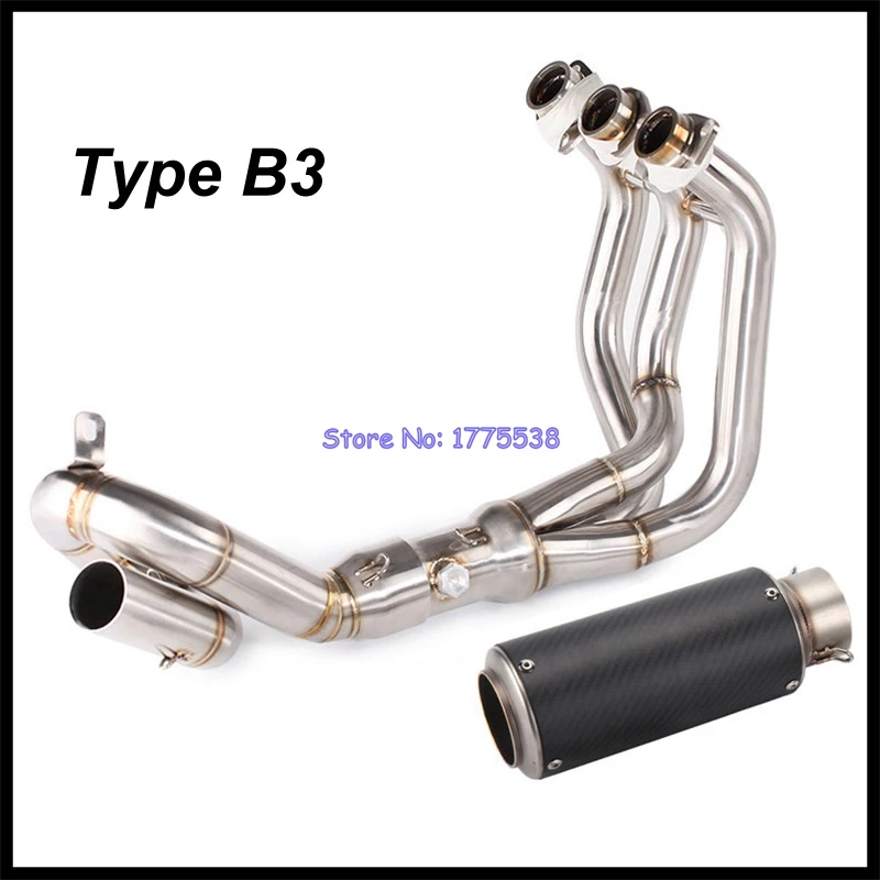 Motorcycle Exhaust Full System Collector Header Muffler for Yamaha MT-09 FZ-09 2014-2020 XSR900 2016-2021 Exhaust Front Pipe - Image 4