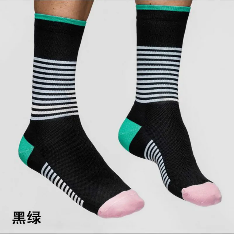Высококачественные Профессиональные брендовые велосипедные спортивные носки, защищающие ноги, дышащие впитывающие носки, велосипедные носки, велосипедные носки - Цвет: Черный
