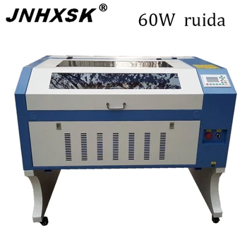

6090 laser engraving cutting machine 60W with honeycomb work table mini CNC CO2 desktop cutter laser for plywood crystal