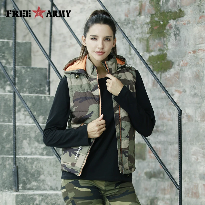 

FreeArmy Female Waistcoat Winter Silk-Like Cotton Sleeveless Jacket Casual Coats Women's Vests Hat Detectable 2018 New Outerwear