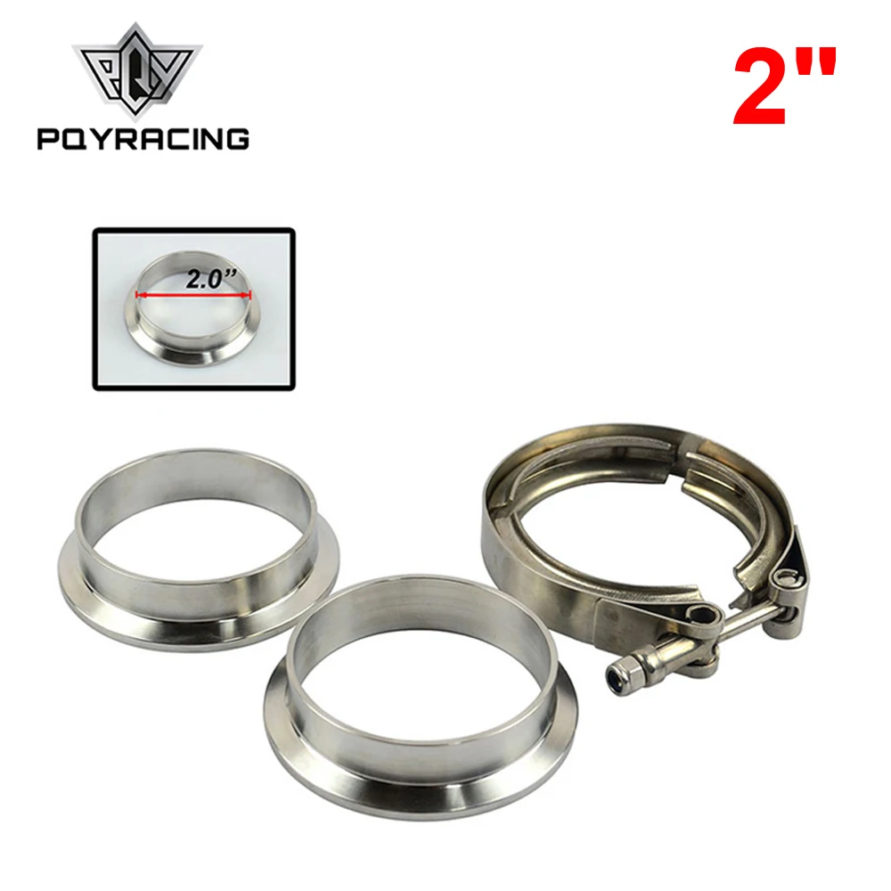 

PQY - 2" V-Band clamp flange Kit (Stainless Steel 304 Clamp+SUS304 Flange) For turbo exhaust downpipe PQY5281