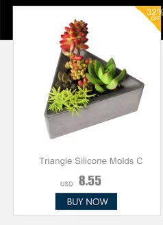 Triangle Silicone Molds Concrete Molds Flower Multi-Meat Cement 3D Potting Succulents Plants Cement Planter Mold Home Decorate