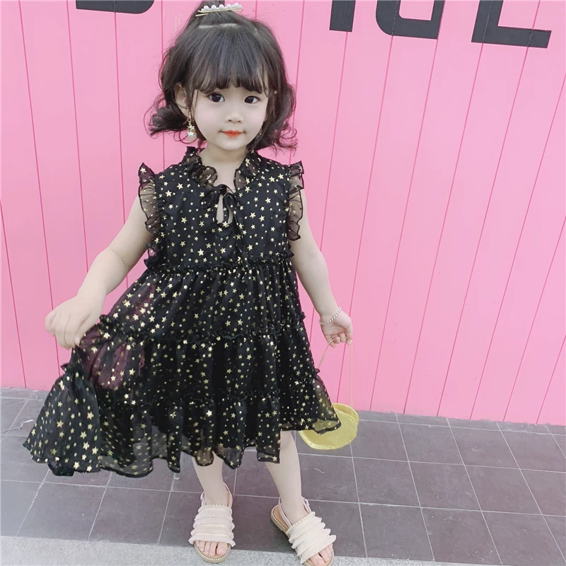

Girls dress summer 2019 new Korean children's clothing children's chiffon vest dress princess dress super foreign dress