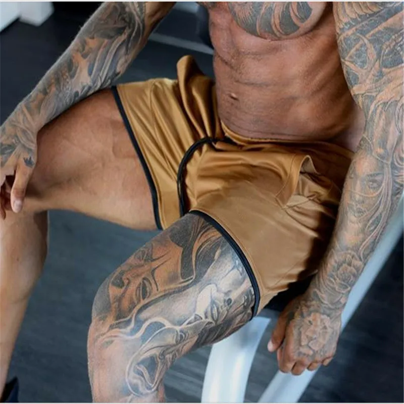 2019 новые мужские шорты быстросохнущие Повседневные Дышащие с фитнес, бодибилдинг, тренировка мужские высококачественные пляжные шорты