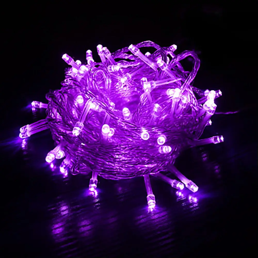 3,5 м светодиодный светильник-сосулька, 220 В, 110 В, Рождественский светильник, праздничная садовая гирлянда, водонепроницаемая Новогодняя сказочная декорация на ЕС/ - Испускаемый цвет: Фиолетовый