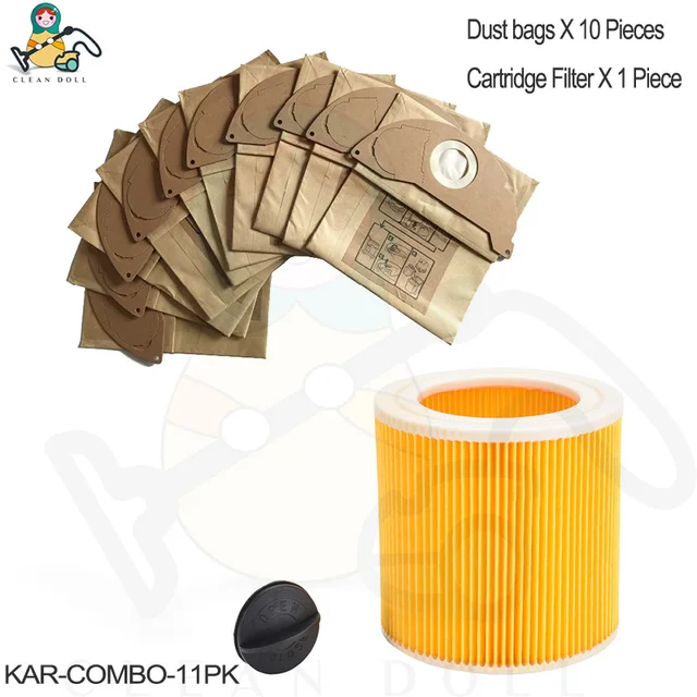 Karcher Dust Bags Paper and Cartridge 