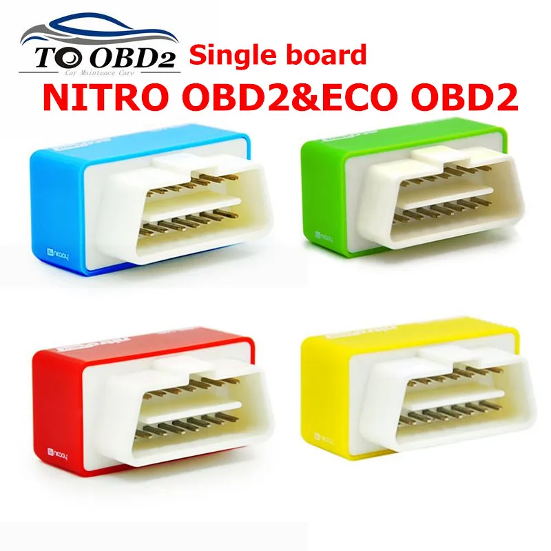EcoOBD2 для автомобилей Benzine желтый и зеленый Nitro OBD2 для дизельных автомобилей синий и красный ECU чип блок настройки нижнего топлива и низкая эмиссия
