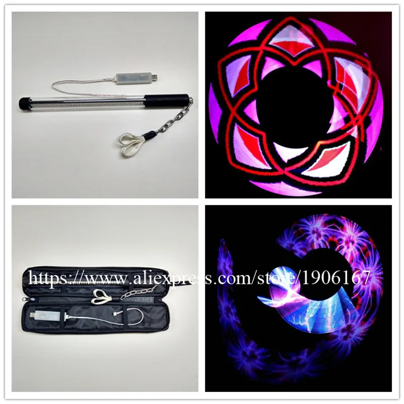 

Wecool cheap price full colorful program led stick 40 poi led pixels poi with USB can change photos event & party supplies