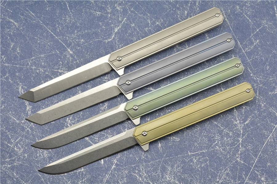 XS Quartermaster складной нож D2 стальное лезвие титановый сплав Ручка Открытый Отдых Охота Карманный Фруктовый Нож EDC инструменты