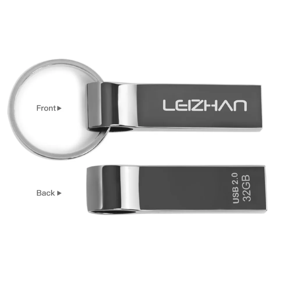 LEIZHAN Водонепроницаемый USB Flash Drive хорошее качество металлический флеш-накопитель 64 gb 32 gb 16 gb 8 gb 4 gb pendrive memoria usb-флеш-накопитель drive 2,0