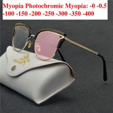 MINCL мода супер большая рамка переходное солнце фотохромные готовые очки близорукость унисекс оптический компьютер кошачьи очки Рамка NX