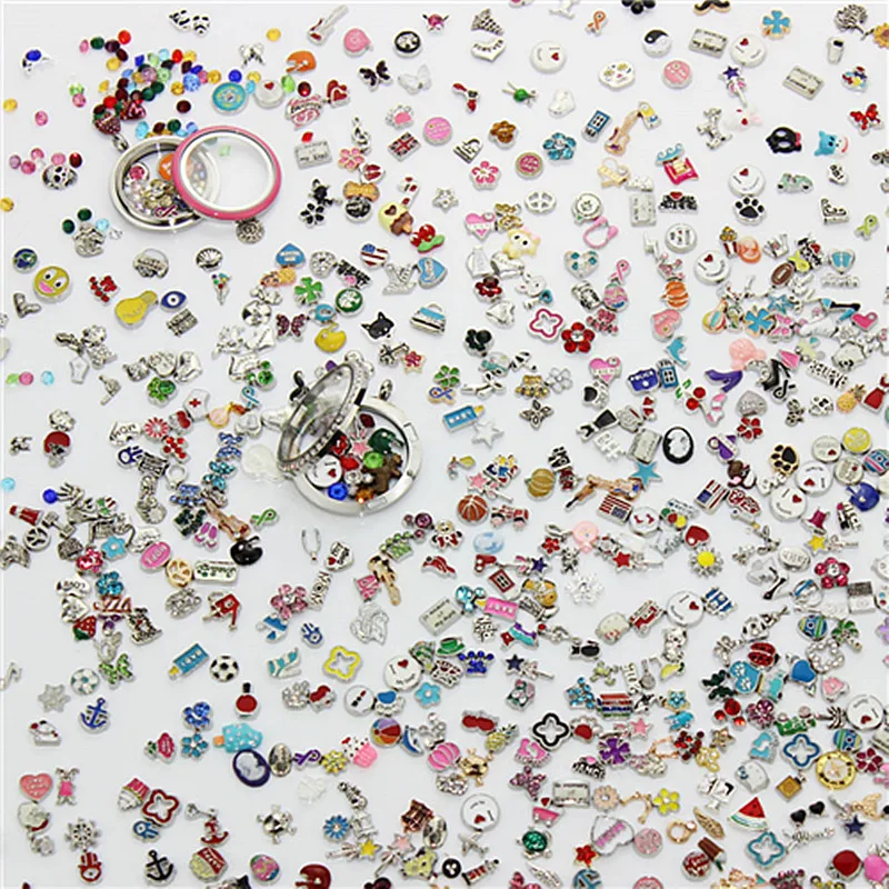 Hot Sale 100pcs/lot Over 1000 Style Mixed Random Different Designs Alloy Floating Charms For Glass Lockets Pendants Jewelry Hot Sale 100pcs/lot Over 1000 Style Mixed Random Different Designs Alloy Floating Charms For Glass Lockets Pendants Jewelry
