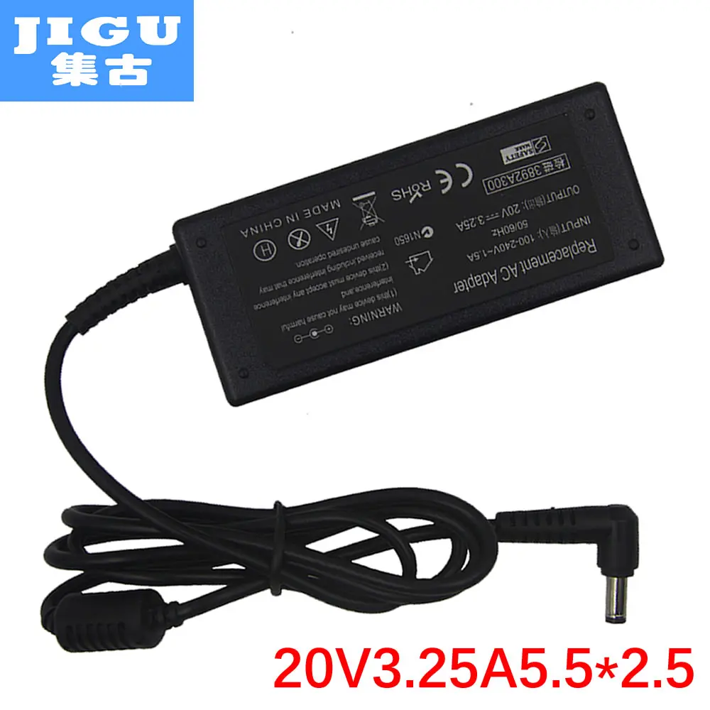 

JIGUfor Lenovo 20V 3.25A 5.5*2.5 G470 IdeaPad B460 G460 G470 G560 B470 IDEAPAD B570 G360 G450 G455 G460 G465 G470 G475 G480 G485