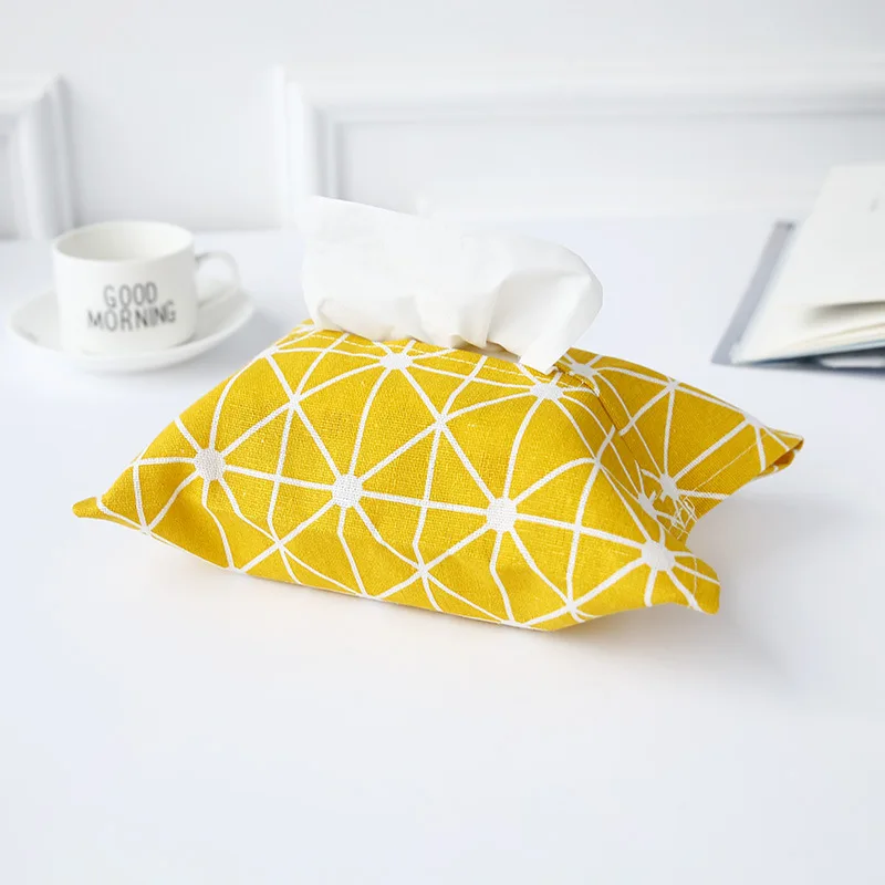 

Creative Tissue Storage Bag Durable Wall Hanging Type Home Paper Napkin Holder Cartoon Cloth Table Decorations Paper Organizers