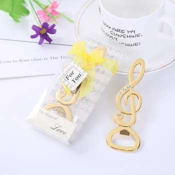 

50pcs Gold Music Note Beer bottle opener for Wedding party gift favor