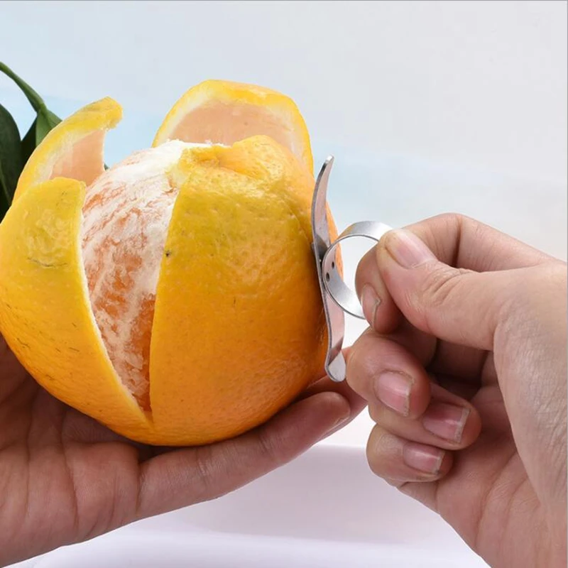 Из нержавеющей стали Оранжевый Овощечистка Лимон Цитрусовые фрукты Овощечистка для удаления кожи оранжевый пилинг удобный кухонный инструмент Аксессуары