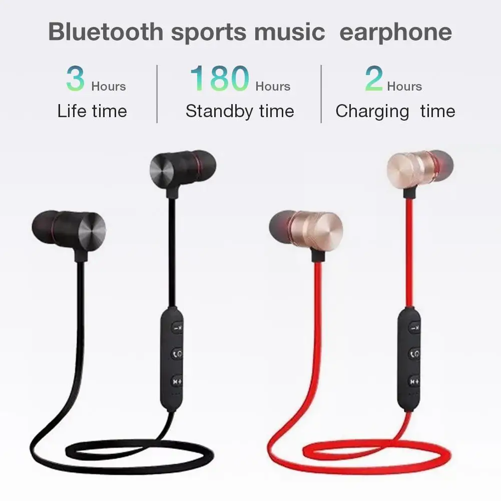 Y10 Bluetooth наушники магнитные наушники-вкладыши стерео спортивный мобильный телефон Универсальный Bluetooth V4.1 гарнитура